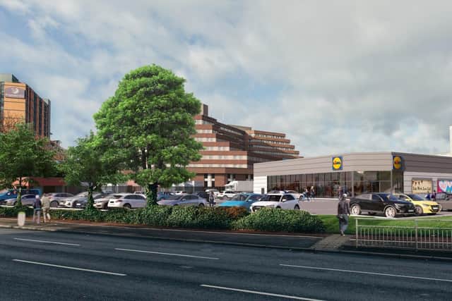 How the proposed new Lidl supermarket off Eyre Street in Sheffield city centre would look (pic: SMR Architects/Lidl)