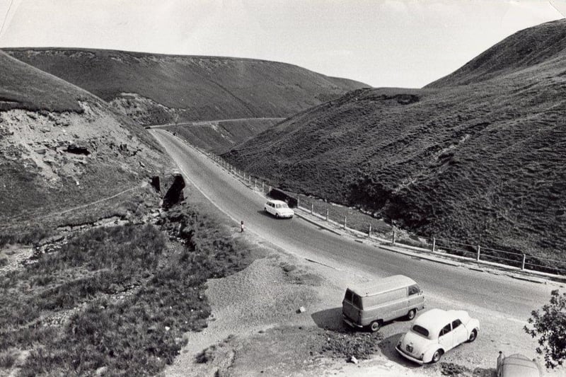The Snake Pass, Derbyshire, pictured in June 1970