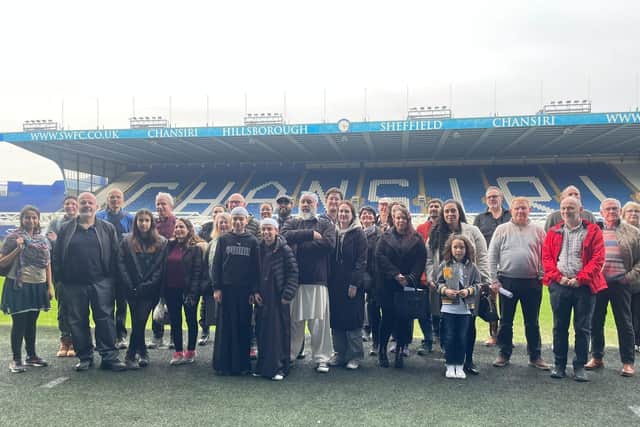 Guests at a community iftar dinner enjoying a tour of Sheffield Wednesday's Hillsborough Stadium. Picture supplied by Adeel Zaman