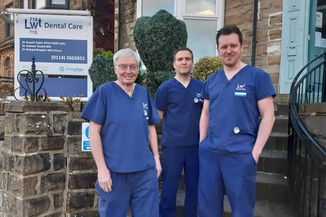 LWT Dental Care dentists, left to right, Russell Taylor, Andy Tootell and Richard Brogden, feared the proposed Sheffield City Council 'Red Route' bus scheme parking ban outside their practice on Ecclesall Road would create serious care difficulties for their patients.