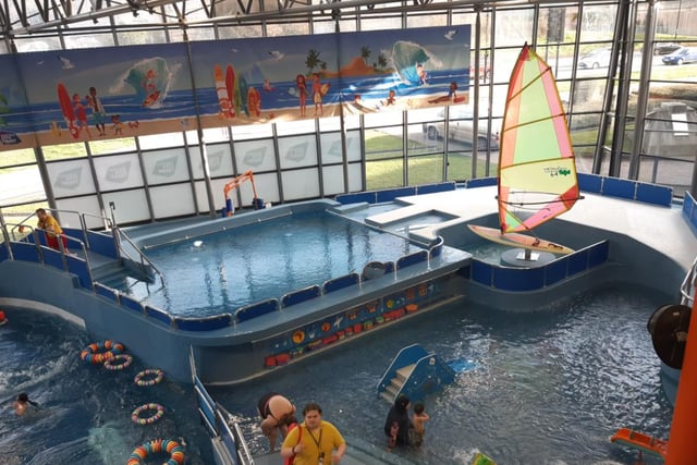 The Surf City leisure swimming pool at Ponds Forge in Sheffield is reopening after a £500,000 refurbishment, having been closed since July 2021. Pictured are the baby pool and disability friendly pool