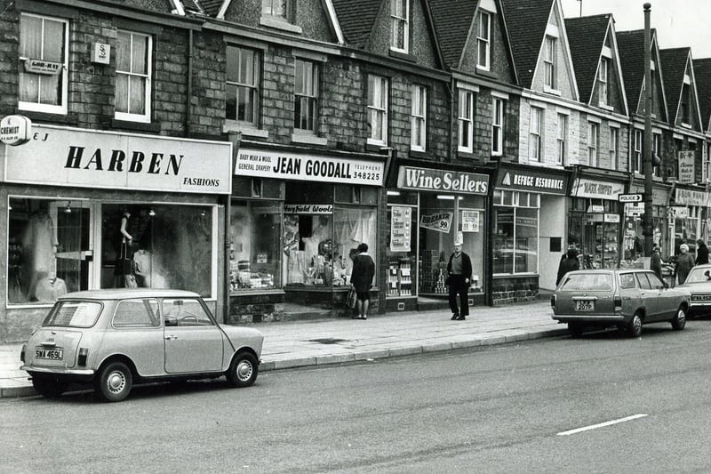 Shops on Middlewood Road, Hillsborough in 1977