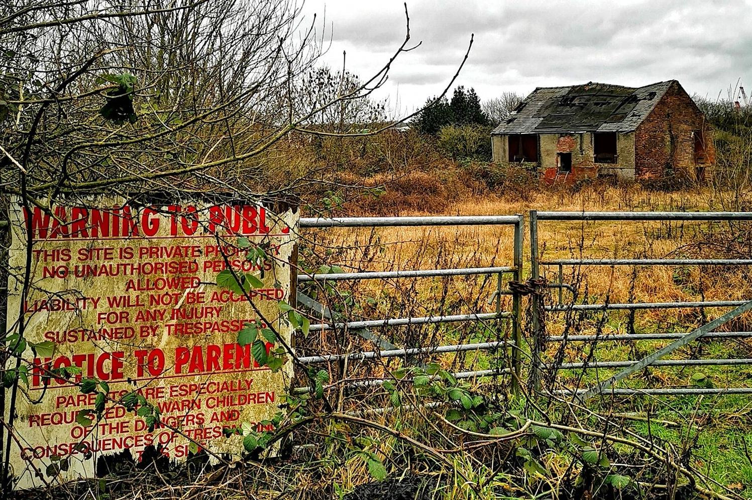 Signs warn people it is private property.