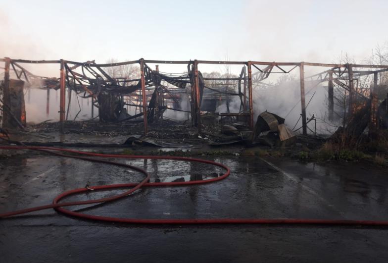 Picture shows the damage caused by last night's fire at the Cusworth Centre