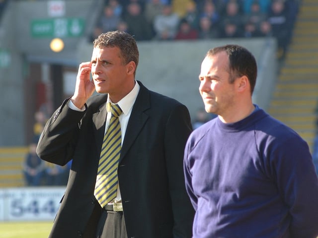 Keith Curle and John Gannon mastermind a 2-0 home win over Swindon Town, but the season was to end in relegation.