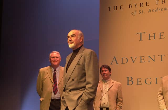 2001 - Sir Sean Connery formally opens the Byre Theatre in St Andrews where be was its first patron (Pic: Fife Free Press)