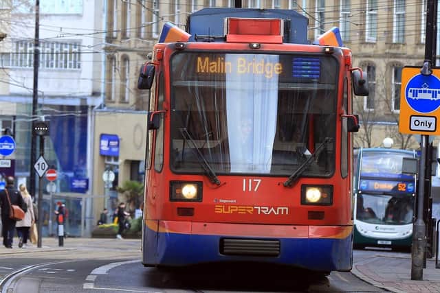 Ambulance bosses had to take a pedestrian to hospital after they were injured in a collision with a tram near Netherthorpe Road, Sheffield