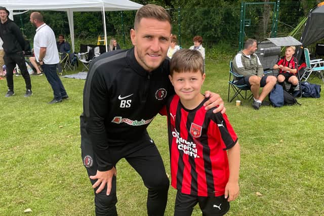 Billy Sharp at the 2021 LJS Cup with his son, Leo - Danny Hall