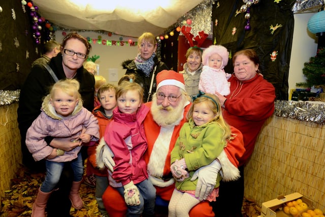 Santa Claus was pictured meeting families in his grotto in the Tithe Barn, Rectory Park, Houghton in 2013. Did you go and see him?