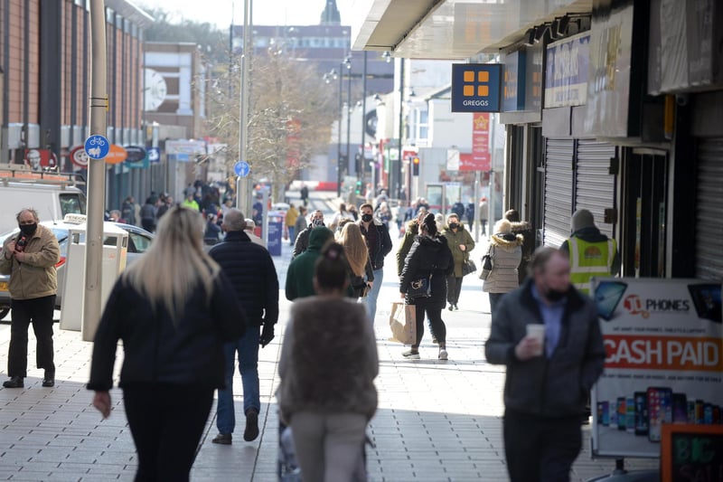 Shoppers return to the city centre's streets