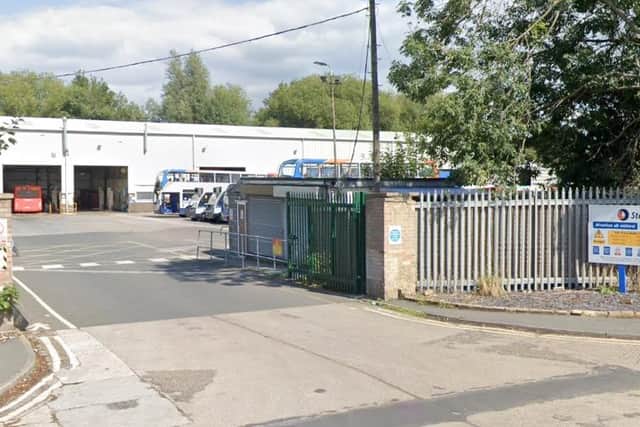 Stagecoach bus depot in Ecclesfield. Stagecoach has asked Sheffield Council for planning permission to build a new office to replace an outdated building.