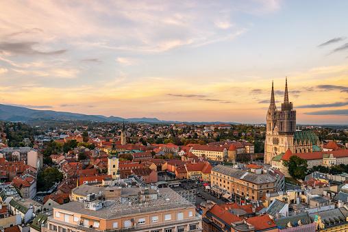Explore the beautiful old buildings in the city of Zagreb.