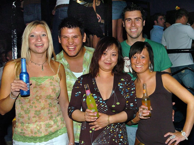 People having a good time at Time & Envy nightclub, South Parade, Southsea in 2005.