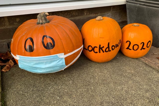 Claire sent in her sons' pumpkins - created by Archie, aged 10, and six-year-old Max.