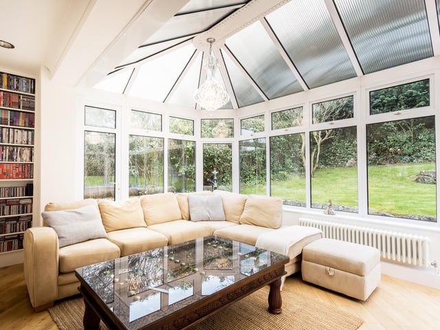 From the conservatory you get great views of the well-maintained and landscaped garden.