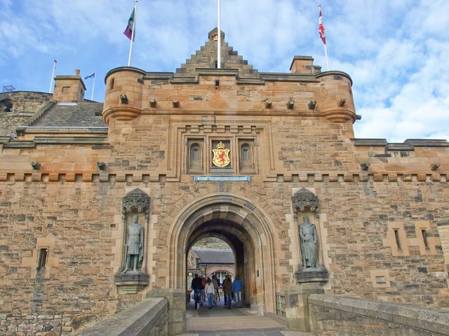 Above the entryway to the Castle