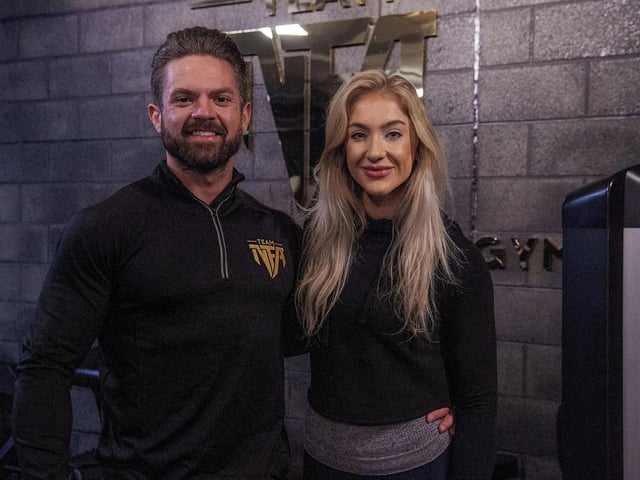 Gym owners and Personal Trainers Matt Wielunski and Alice McCosh are happy to be back training their clients again.
