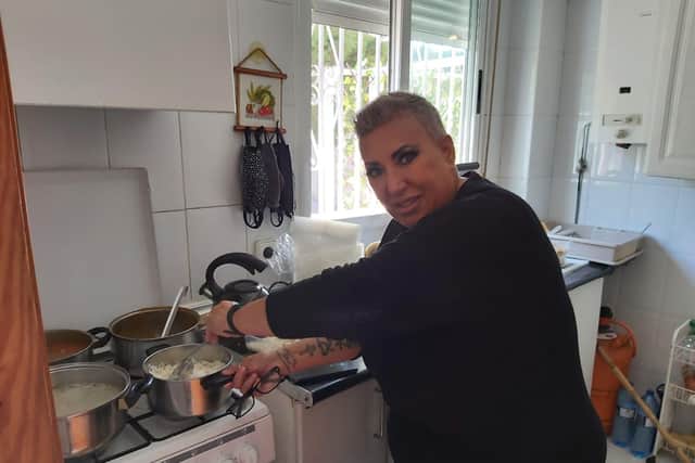 Dolah Brown cooking up meals for those most in need in Benidorm