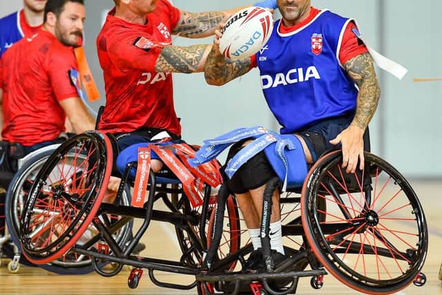 England's wheelchair rugby league team have been training at EIS.