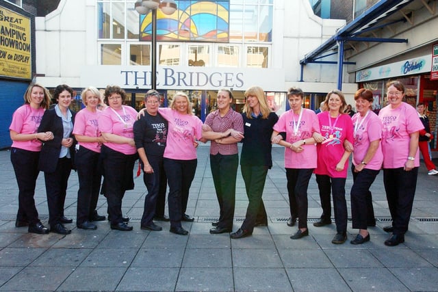 Staff at Tesco in The Bridges who took part in the Race for Life 20 years ago and raised more than £2,000. How many of them do you recognise?