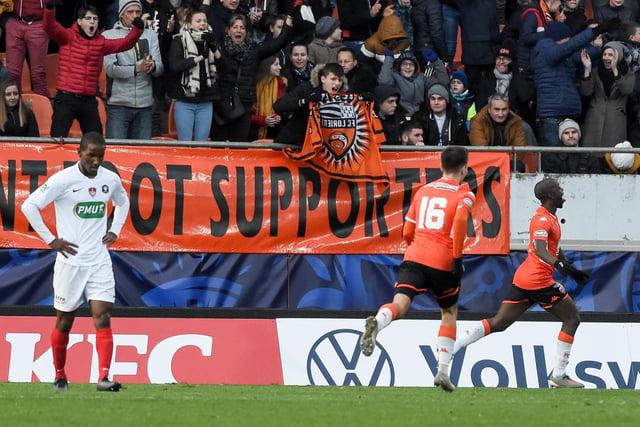 West Brom and Fulham are preparing to go head-to-head to land Lorient winger Yoane Wissa, who has torn apart the French second tier with 15 goals this season. (Telefoot).(Photo by SEBASTIEN SALOM-GOMIS/AFP via Getty Images)
