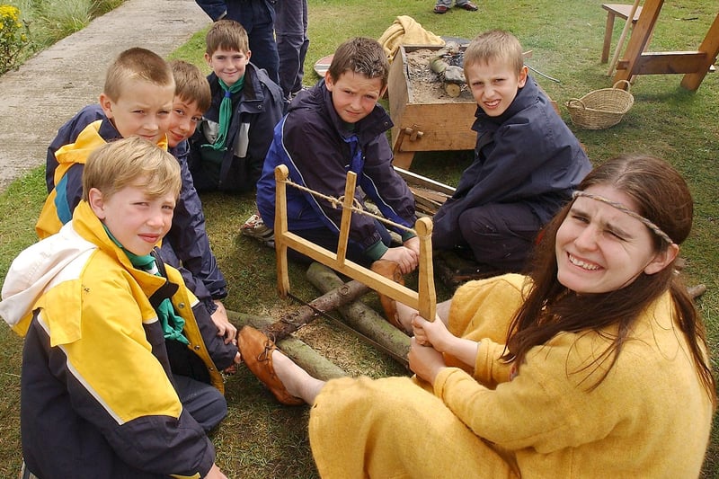 Traditional skills shown at the Amble Sea Fayre Festival in July 2004.