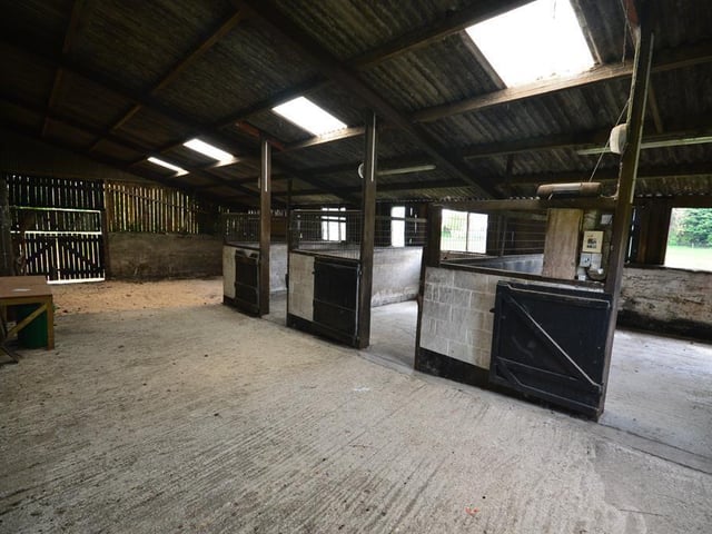 Inside one of the stables.