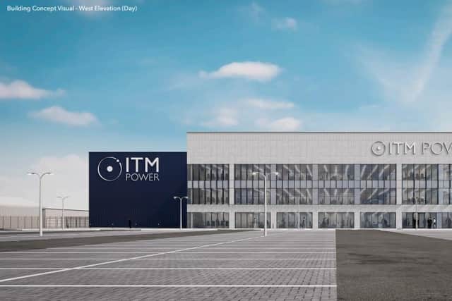 Artist's impression of what the new ITM Power facility would look like in the University of Sheffield innovation district.