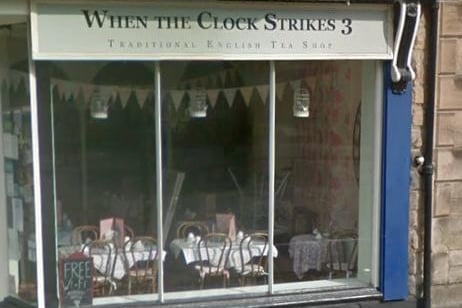 When the Clock Strikes 3, 14 North Parade, Matlock Bath, DE4 3NS. Rating: 4.6/5 (based on 147 Google Reviews). "Lovely little tearoom. Enjoyed a huge pot of tea and cake."