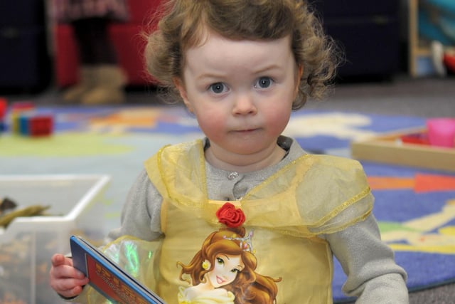 Phoebe Coultas from Stranton Childen's centre was pictured taking part in World Book Day in 2015.