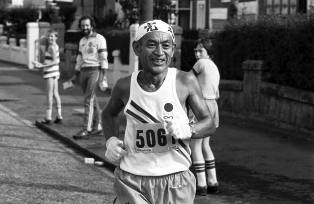Takeshi Miyatake in the World Veterans’ Distance Championships at Bellahouston Park in Glasgow, August 1980.