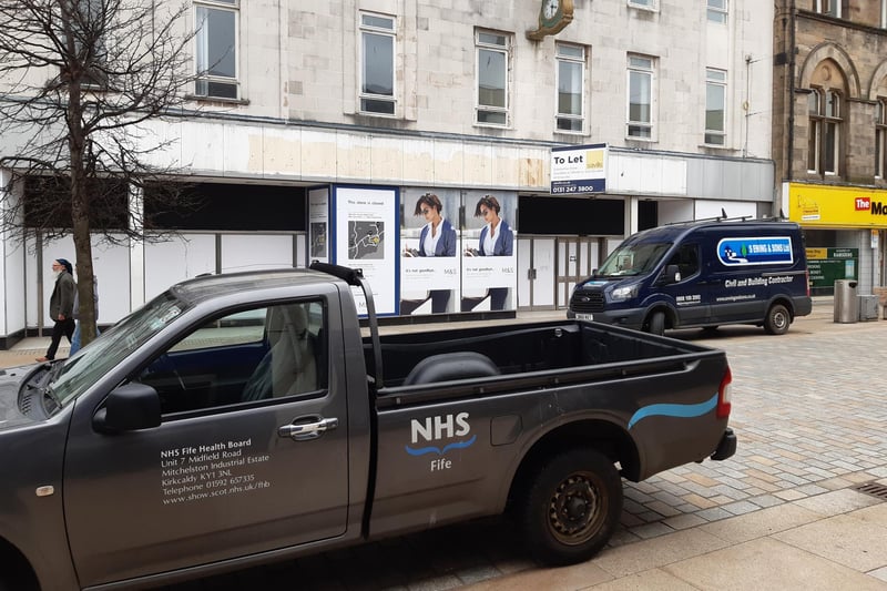 NHS Fife vehicles have been bringing in kit to transform the former M&S store into the mass vaccination centre (Pic: Fife Photo Agency)