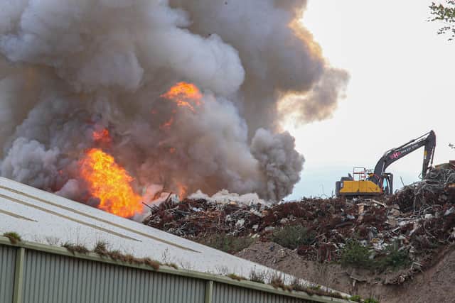 The huge scrap metal fire on Carlisle Street in Burngreave, Sheffield (pic: Ash Burkin/Photon Photography)