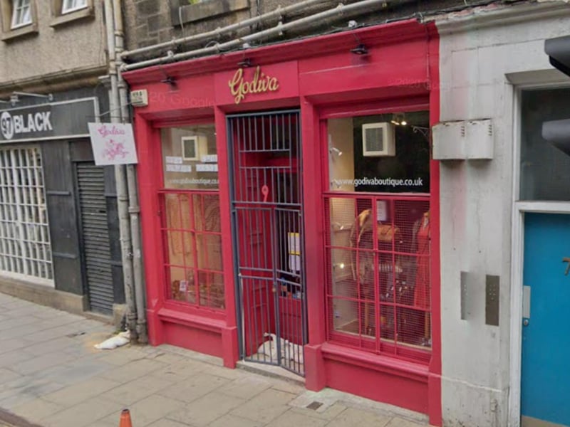 The Godiva boutique, on Edinburgh's West Port, sells quality vintage clothing alongside fashion made by "local, ethical and indie" designers.