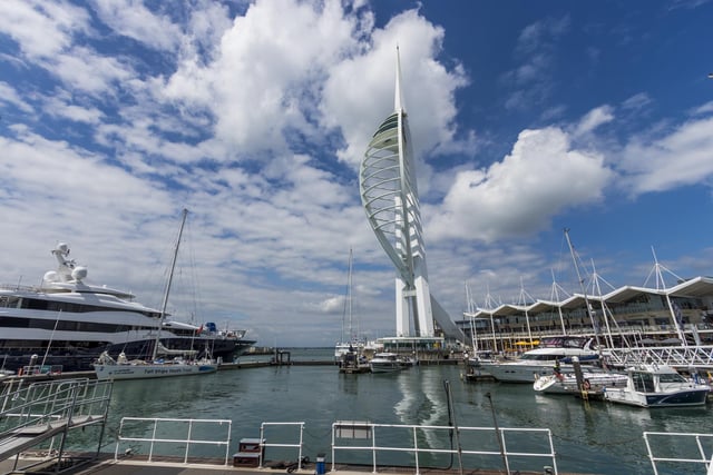 The News reader, Avril Webster, suggested visitors to go to the top of the Spinnaker Tower.