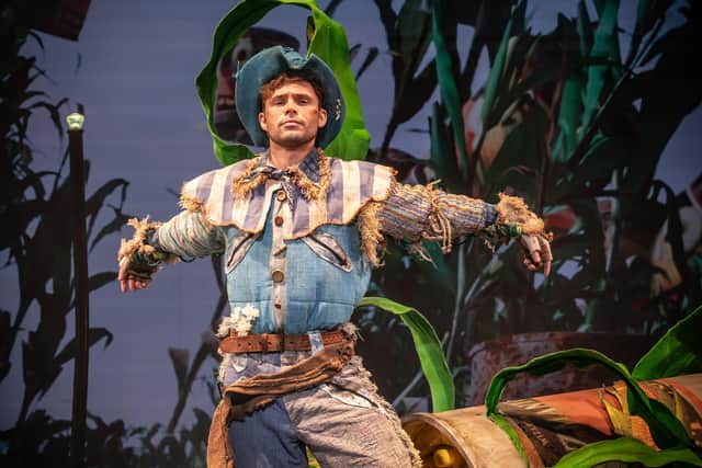 Benjamin Yates as the Scarecrow in The Wizard of Oz