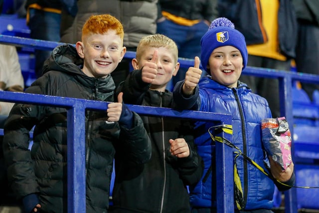 Mansfield fans who watched their side lose 3-2 at Tranmere.