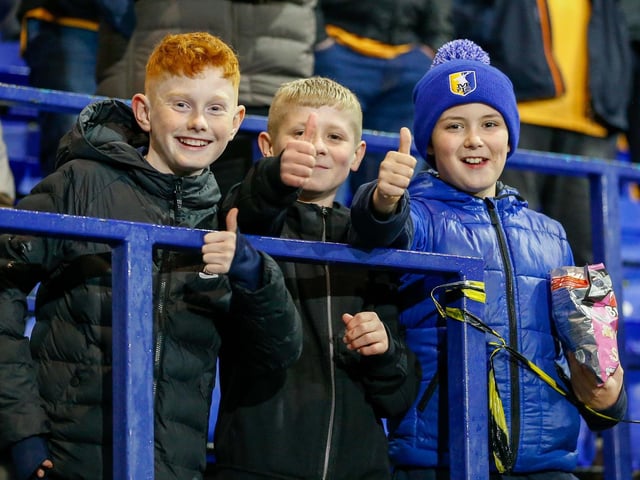 Mansfield fans who watched their side lose 3-2 at Tranmere.