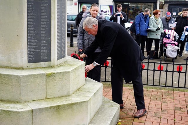 Wreaths were laid at the New Cross memorial