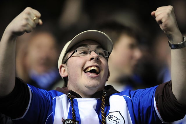 A Wednesdayite watches the derby game against United in January 2008.