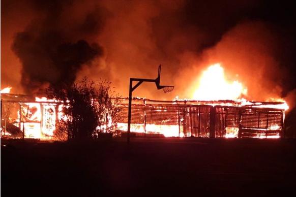 The Cusworth Centre fire. Picture Norman Tyrer
