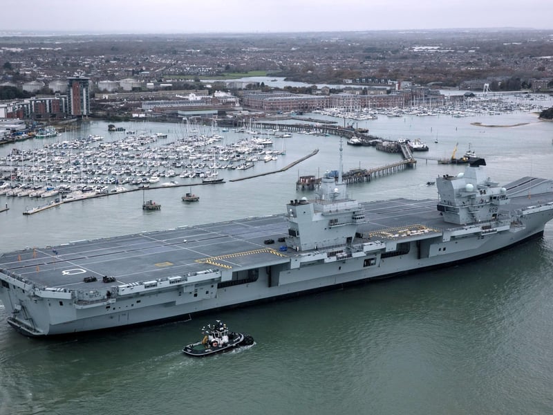 HMS Queen Elizabeth arrived at her home port of Portsmouth in 2017, and her sister ship joined her here in the city in 2019.