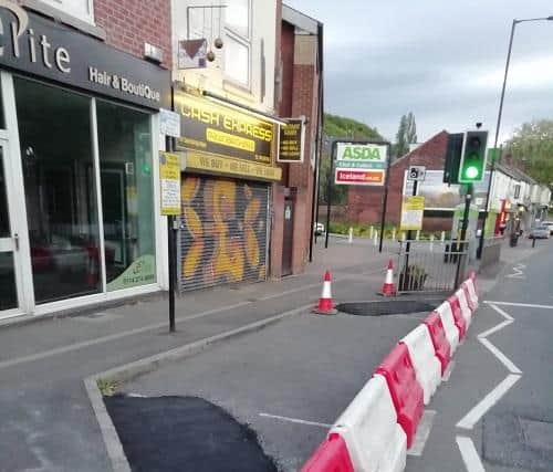 Pavement widening in Woodseats (pic: Sheffield Green Party)
