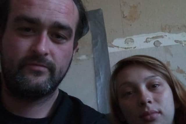 Tyrone and Chloe Burke have been living in the council owned home since March.
