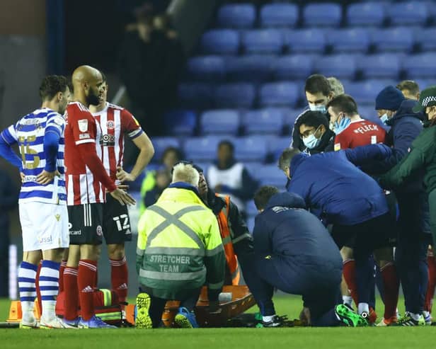 Sheffield United midfielder John Fleck collapsed during their win over Reading.