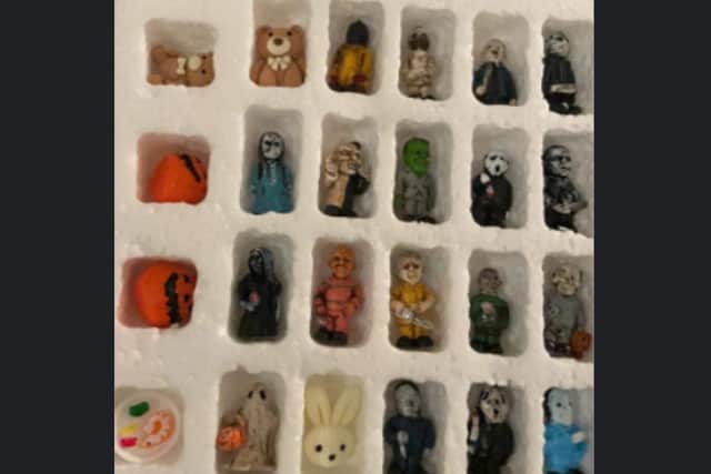 Doting aunt Vanessa Toulmin was thrilled to have found an advent calendar with characters from her great niece’s favourite film - but a delivery mix-up meant she received these gruesome horror film figures in error