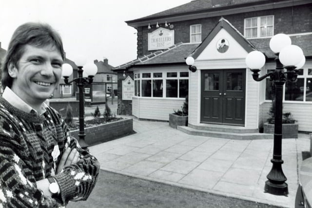 Richard Holland, landlord of the Travellers Rest, City Road, Sheffield, pictured here in December 1987