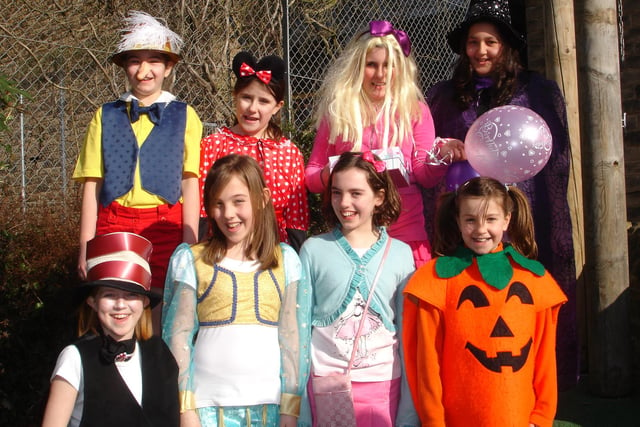 Some of the costumes worn by pupils at Sheffield High Junior School for  World Book Day 2009.