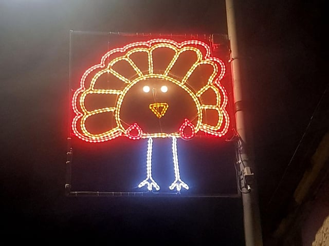 The lights here have raised some much-needed joy at the end of 2020 with the simple designs made with love and hope by local schoolchildren.