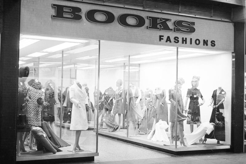 Books Fashions in Hartlepool shopping centre in a photo from 1971. Did you shop there?